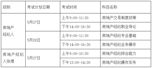 ★2023年房地产经纪人考试时间-房地产经纪人考试时间安排